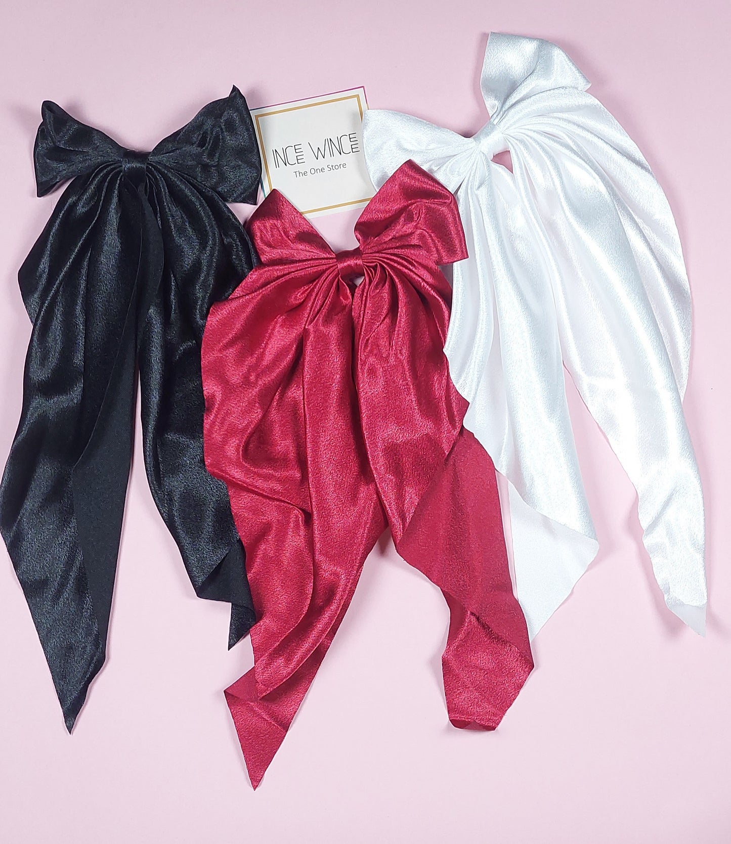 Luxe Silk Hanging Bow Clips