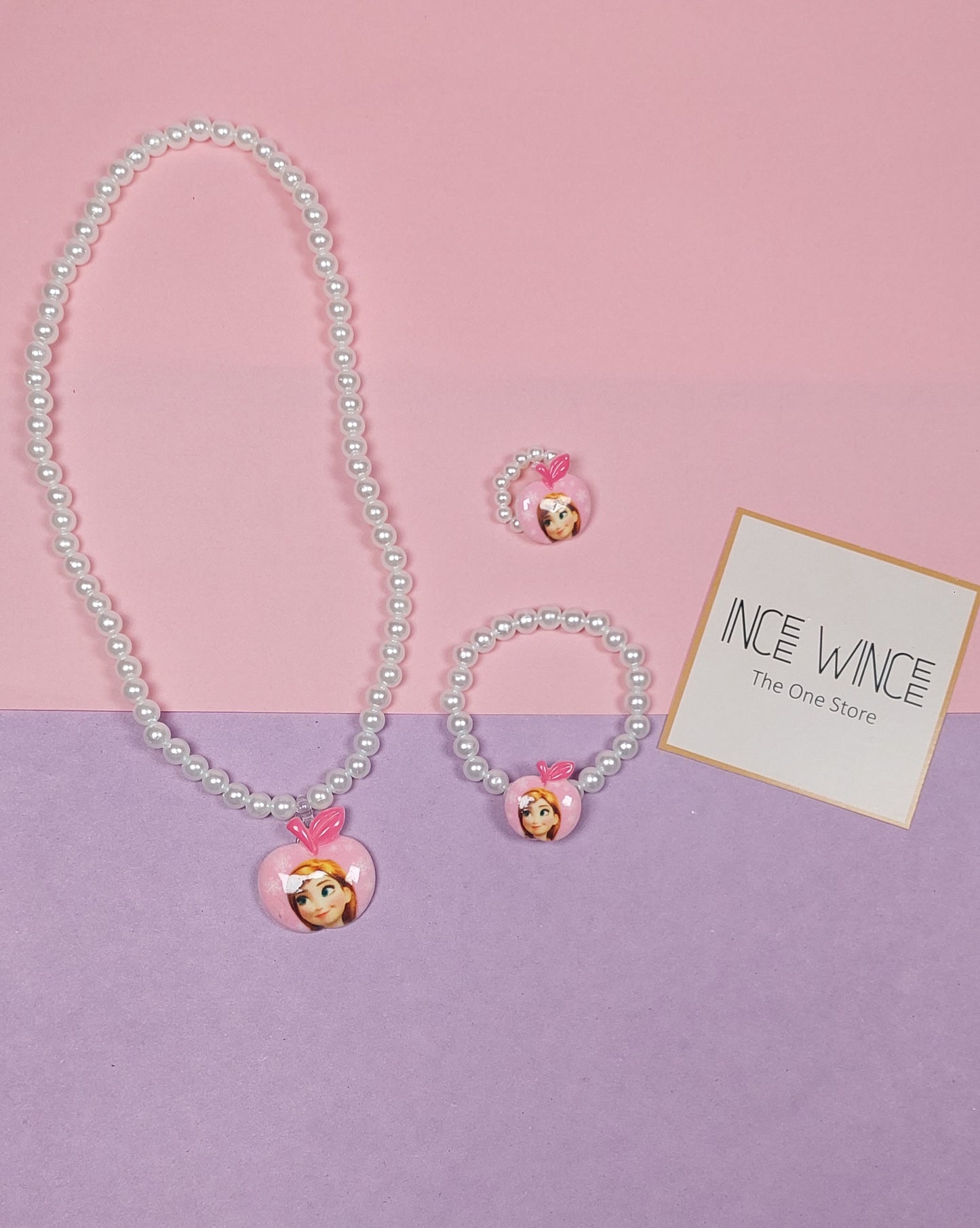 Frozen Princess Set – Necklace, Bracelet & Ring (3 Pcs)