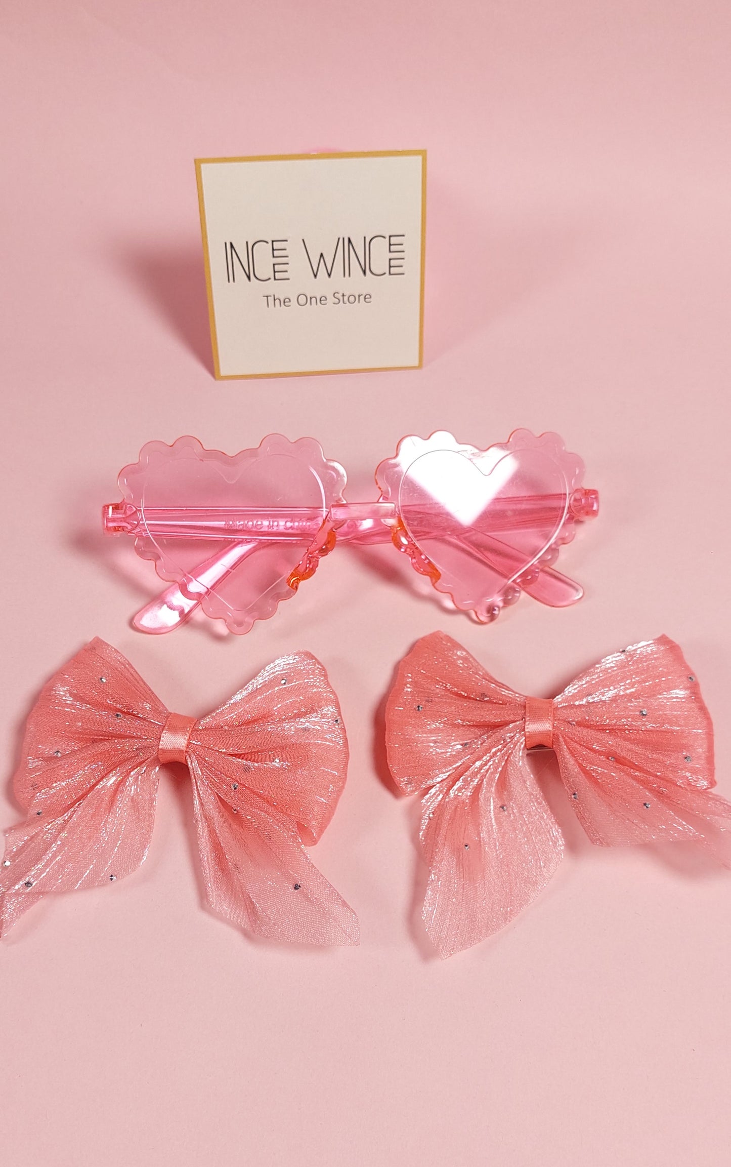 Pink Radiance Set – Heart Shades & Bow Clips