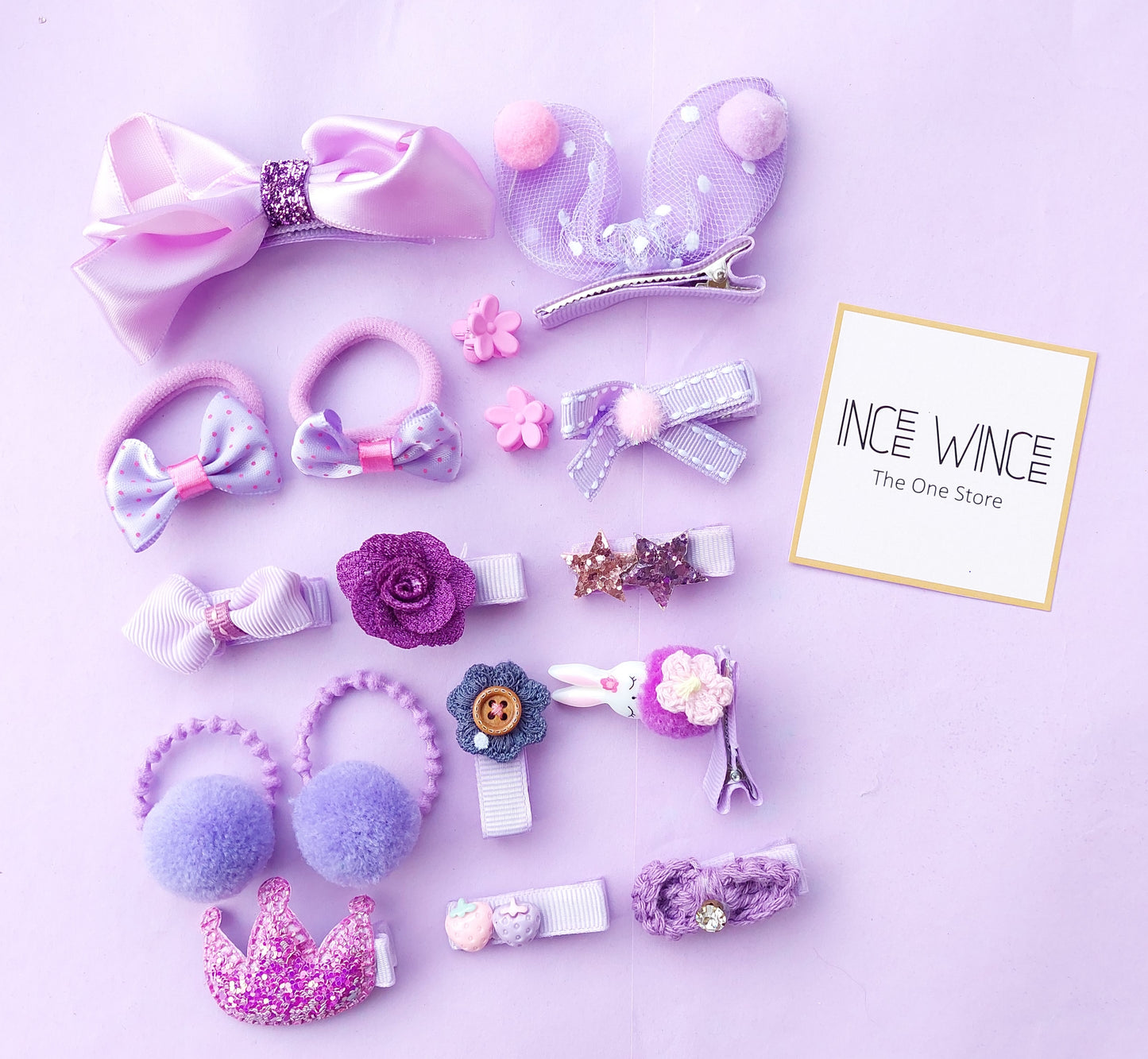 Lilac Dreams Hair Accessory Set – 16 pcs