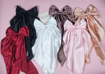 Luxe Silk Hanging Bow Clips