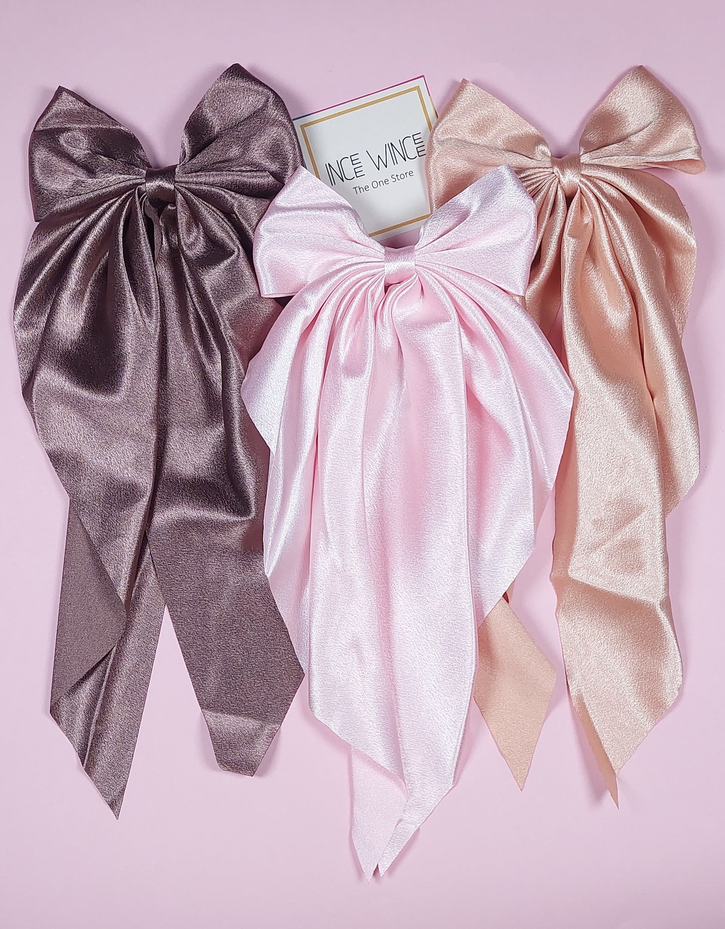Luxe Silk Hanging Bow Clips