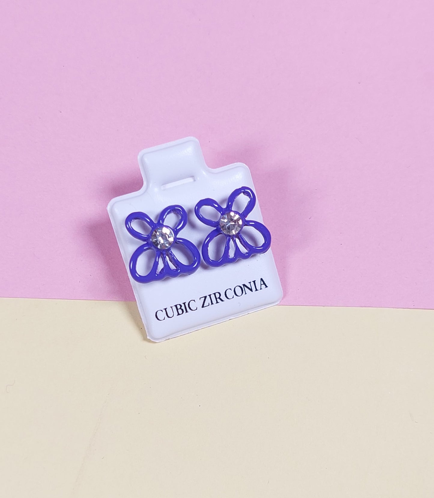 Butterfly Zirconia Stud Earrings