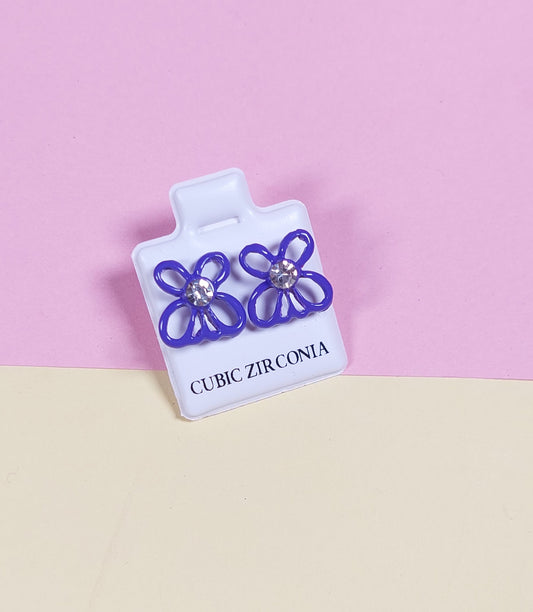 Butterfly Zirconia Stud Earrings