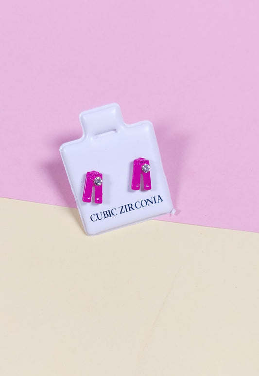 Neon Glam Stud Earrings