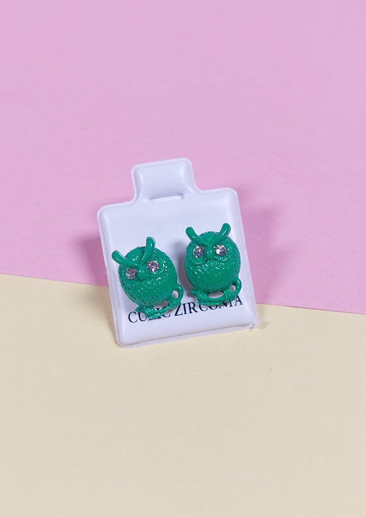 Sparky Owl Stud Earrings