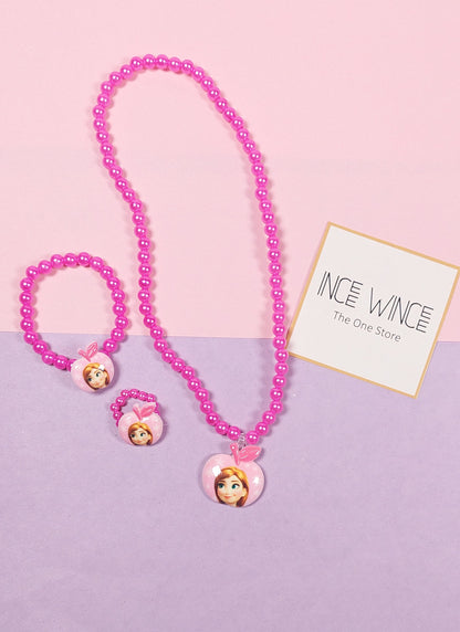 Frozen Princess Set – Necklace, Bracelet & Ring (3 Pcs)