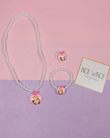 Frozen Princess Set – Necklace, Bracelet & Ring (3 Pcs)