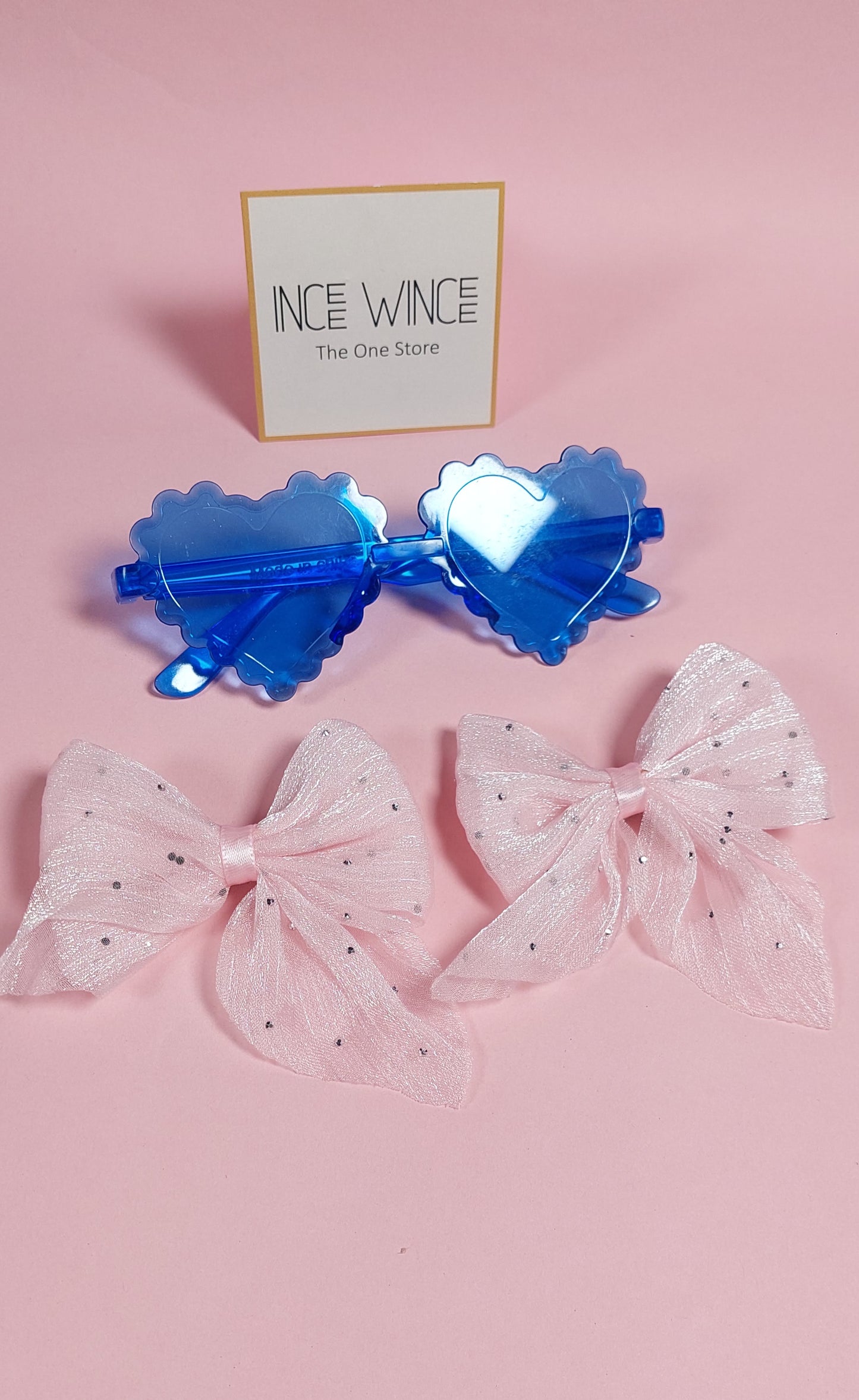 Blue Radiance Set – Heart Shades & Bow Clips