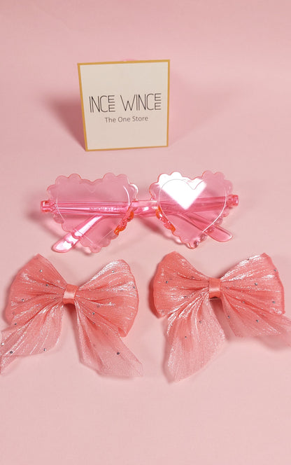 Pink Radiance Set – Heart Shades & Bow Clips
