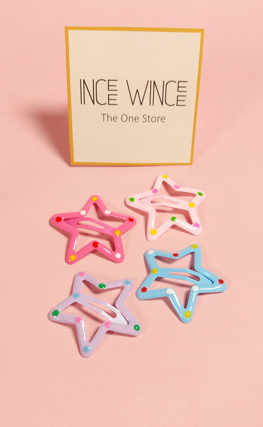 PolkaStar Snap Clips – Set of 4