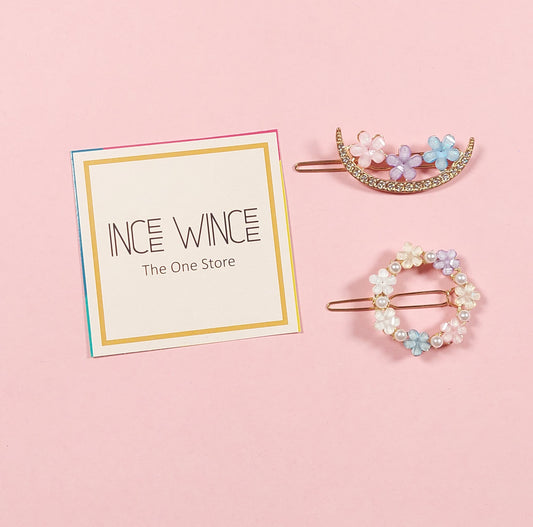 Pastel Bloom Hair Clip Set of 4