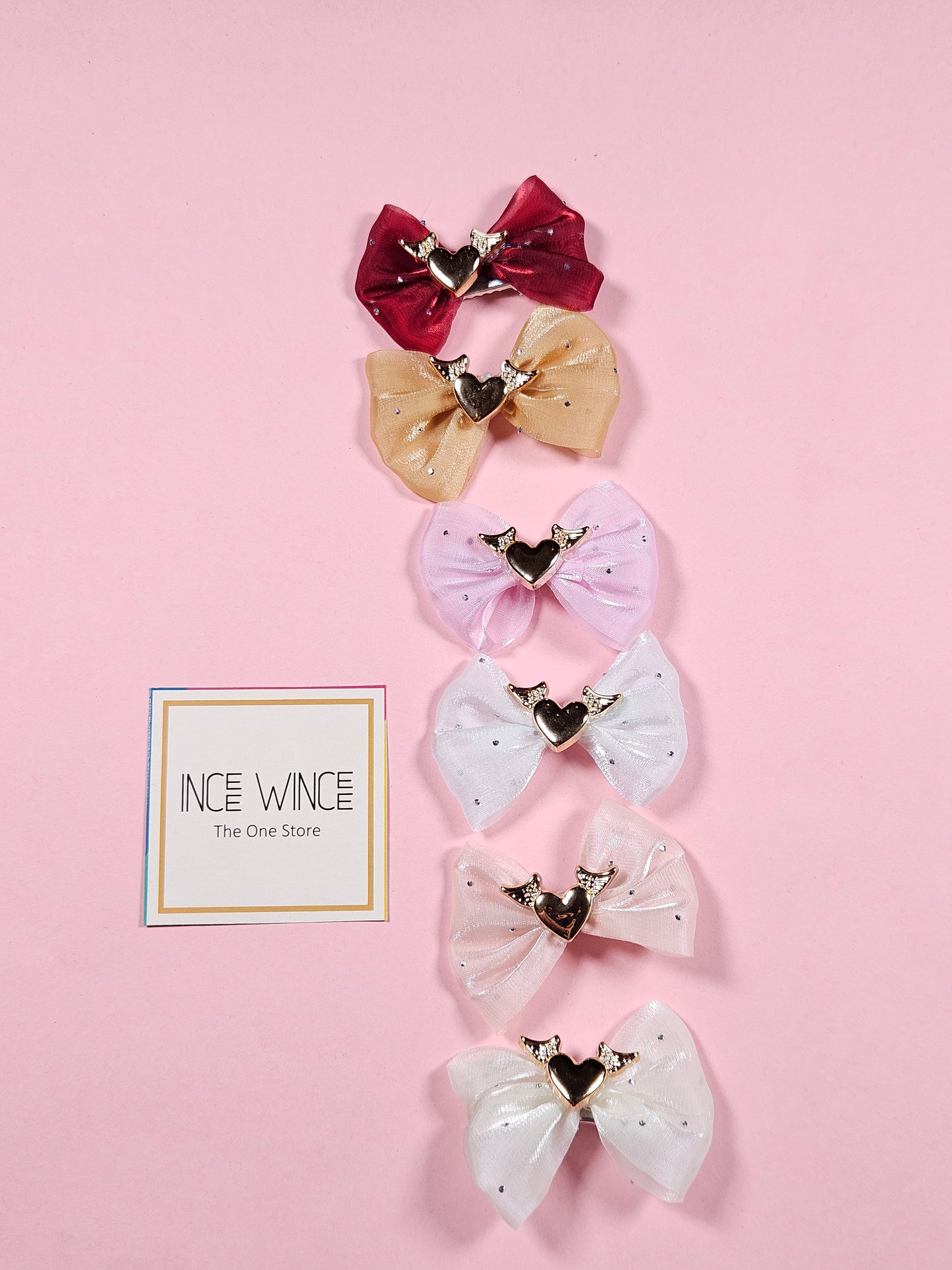 Angel Heart Bow Clip