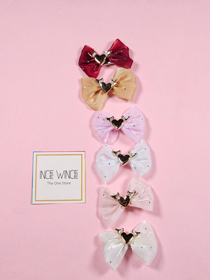 Angel Heart Bow Clip