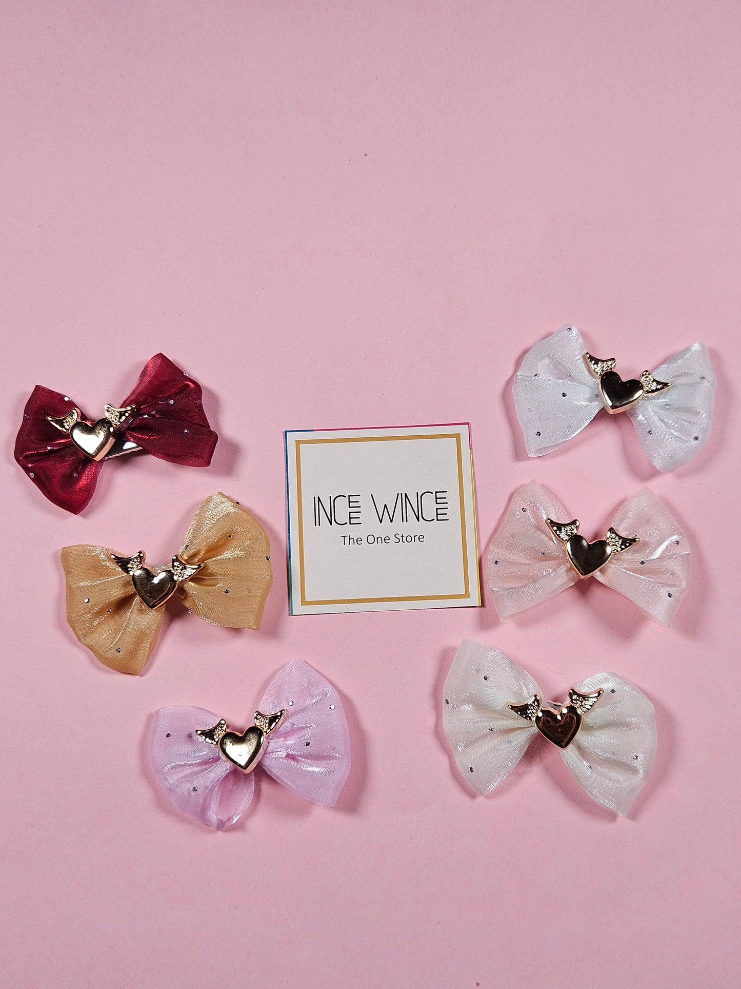 Angel Heart Bow Clip