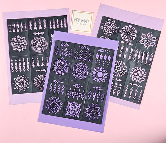 Glam Mehndi Stencil Set