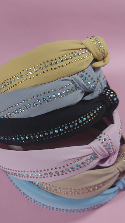 Rhinestone Knotted Headband