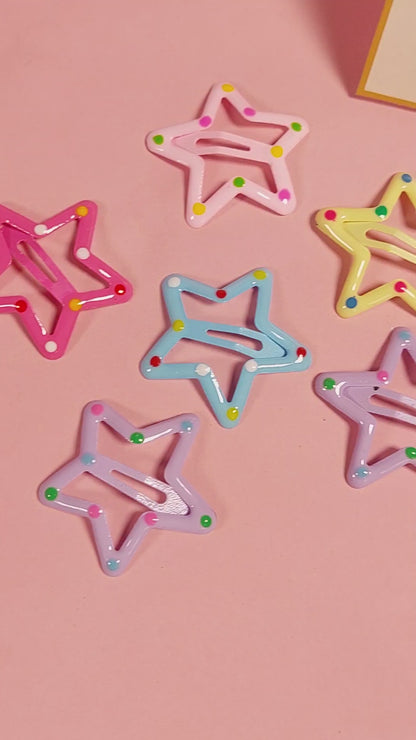 PolkaStar Snap Clips – Set of 4
